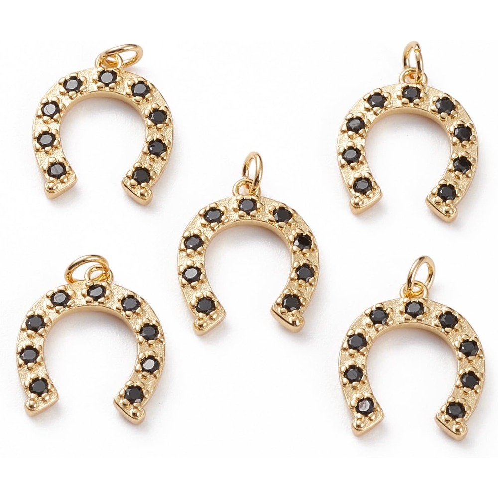 2Pcs Brass Micro Pave Black Cu - Gold Plated Ring 评论和价格