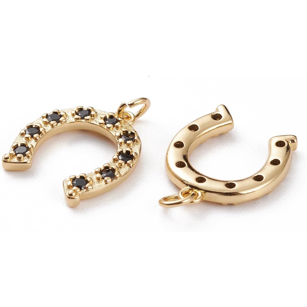 2Pcs Brass Micro Pave Black Cu - Gold Plated Ring 评论和价格