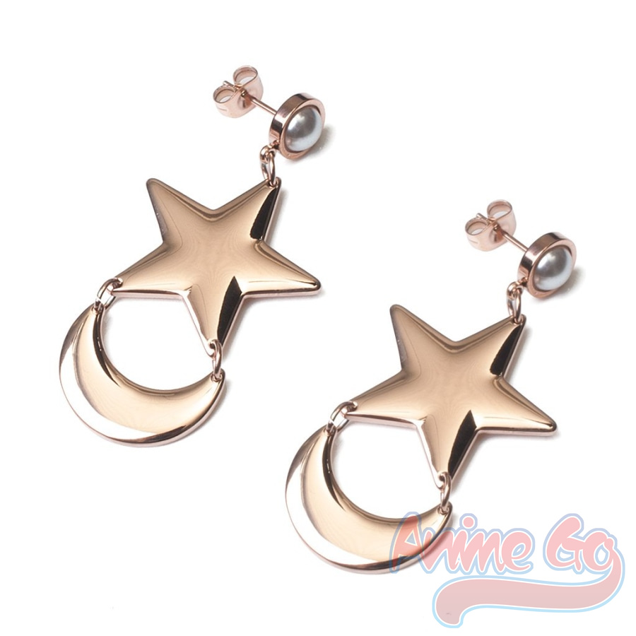 Anime Sailor Usagi Tsukino Cos - Moon Star Earrings 评论和价格