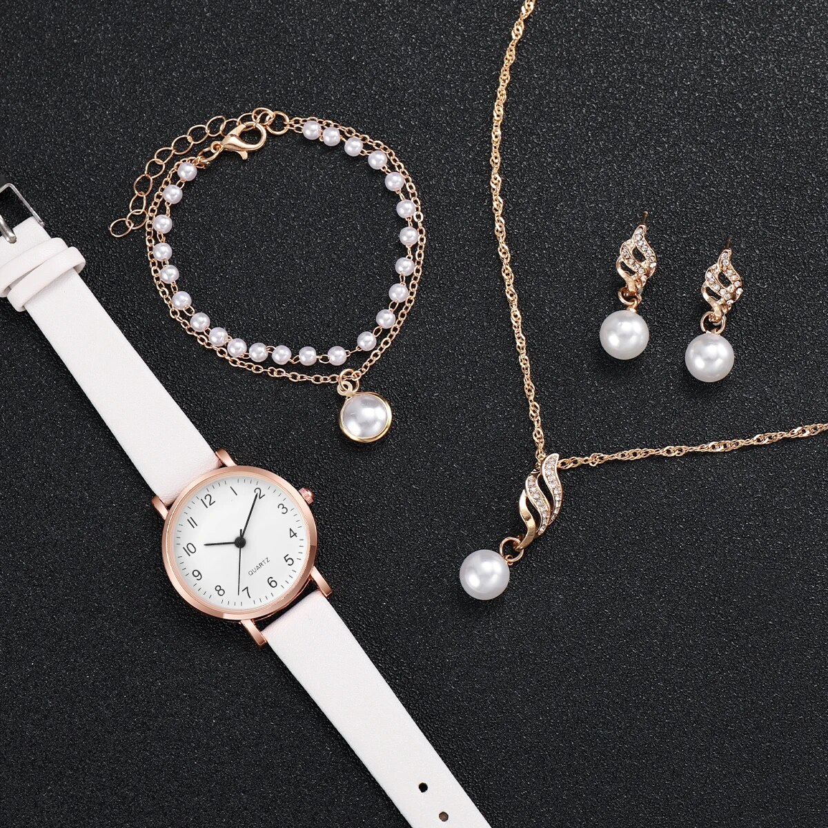 Women Rose Gold Pearl Jewelry  - Jewelry Like Watches 评论和价格